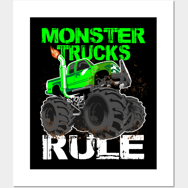 Vintage Monster Truck Lover This Is How I Roll Funny Gift Wall Art by hadlamcom